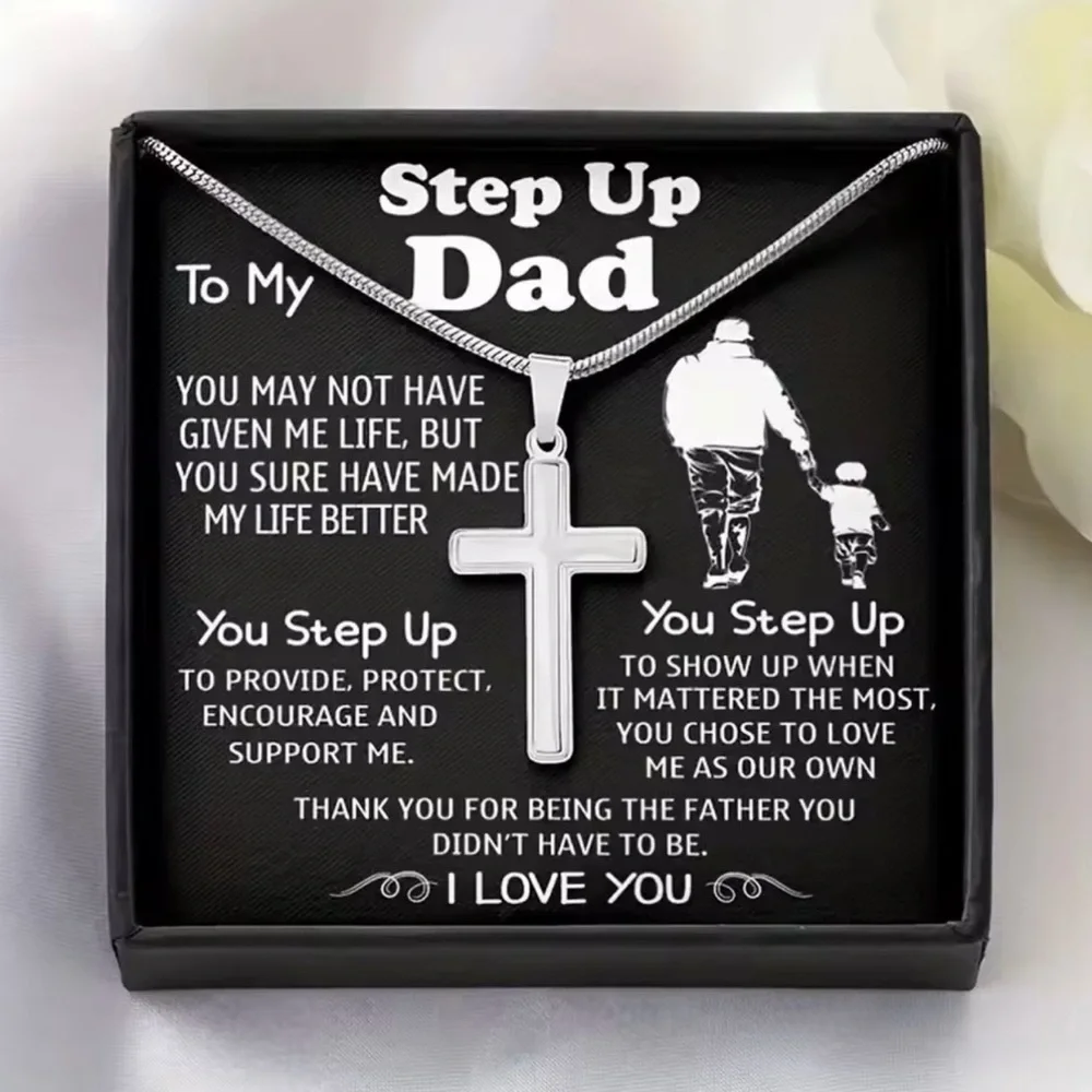 Cross Necklace for step dad father